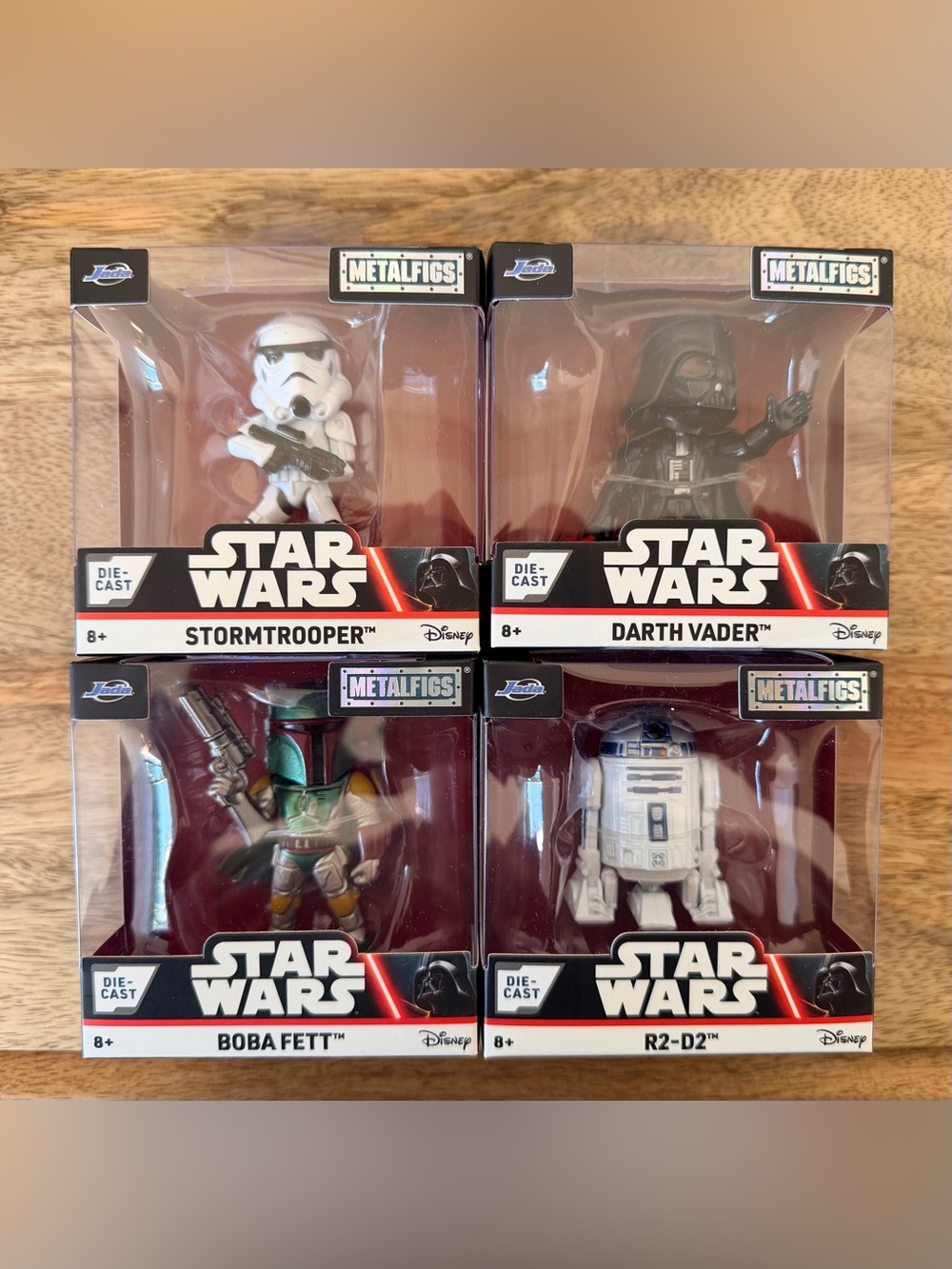 Metalfigs Disney Star Wars Stormtrooper Darth Vader R2-D2 Boba Fett Figures